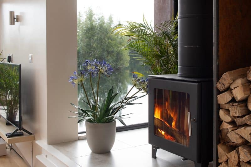 Log Burner in Luxury Holiday Home