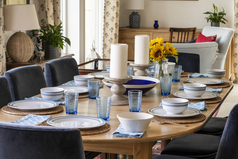 Dining area at a luxury lake stay in the Cotswolds