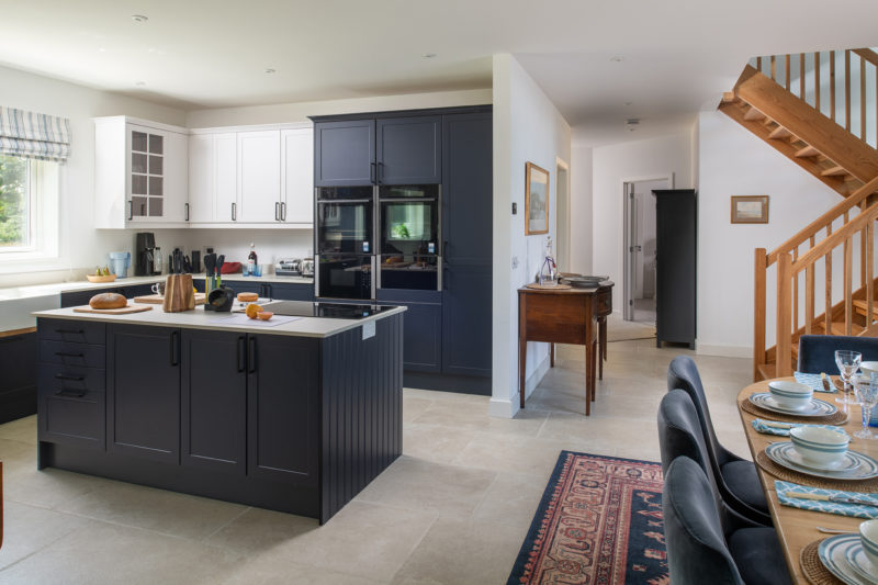 Fully equipped kitchen in a lakeside luxury stay
